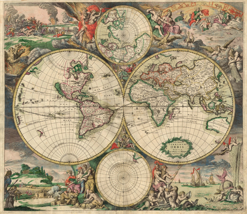 A world map of 1689