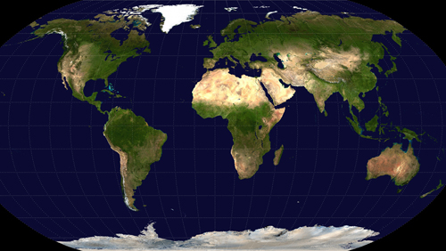 Robinson projection of the world