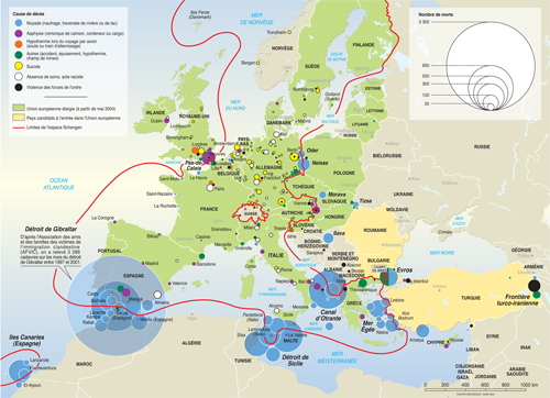 Death toll among refugees in Europe 