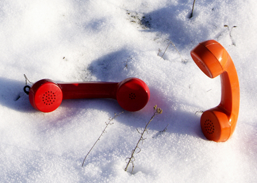 Conversation in snow